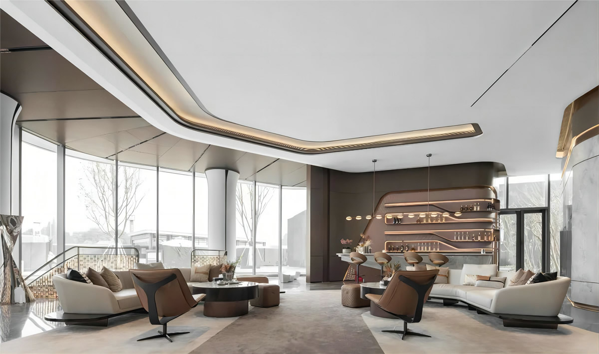 淮北·金街坊售樓部現(xiàn)代簡約裝飾裝修設(shè)計工程(圖4) 淮北·金街坊售樓部現(xiàn)代簡約裝飾裝修設(shè)計工程(圖4)