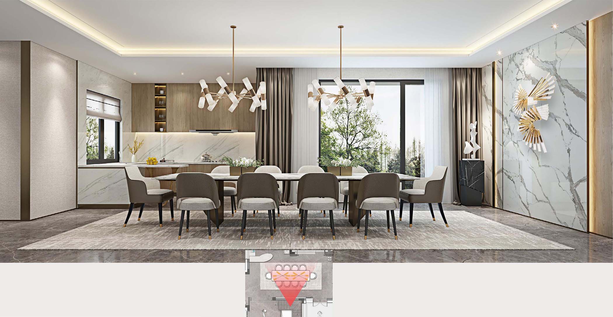 太平.某山莊A戶型新中式樣板間裝飾裝修工程(圖3) 00一層餐廳.jpg